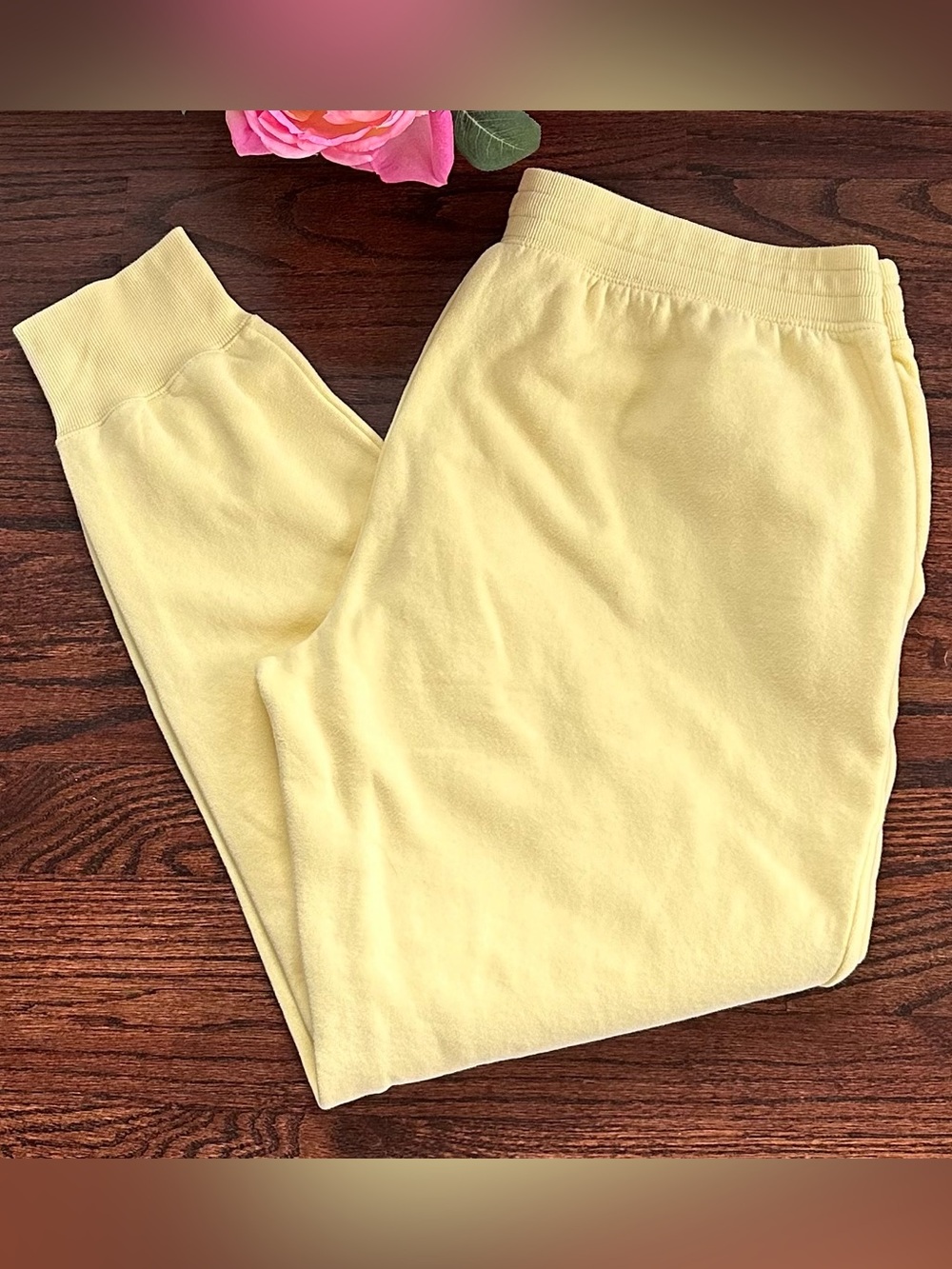 Amazon Essentials cotton blend brushed fleece joggers, size L